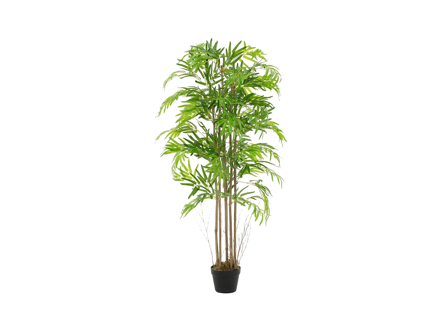 ML-Design Bambù artificiale 150 cm, Pianta artificiale grande, Pianta artificiale con gambo in vero legno
