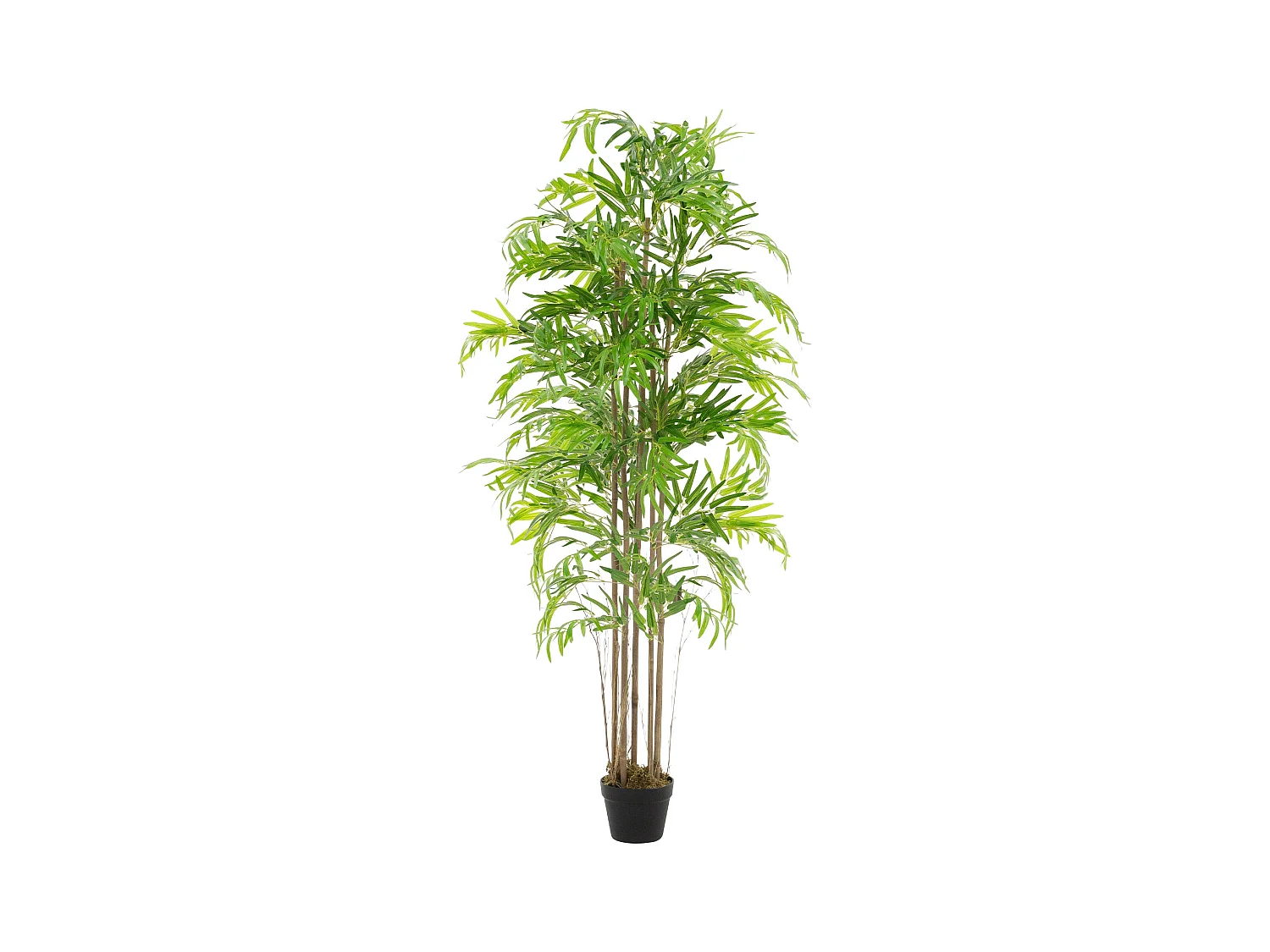 ML-Design Bambù artificiale 180 cm, Pianta artificiale grande, Pianta artificiale con gambo in vero legno