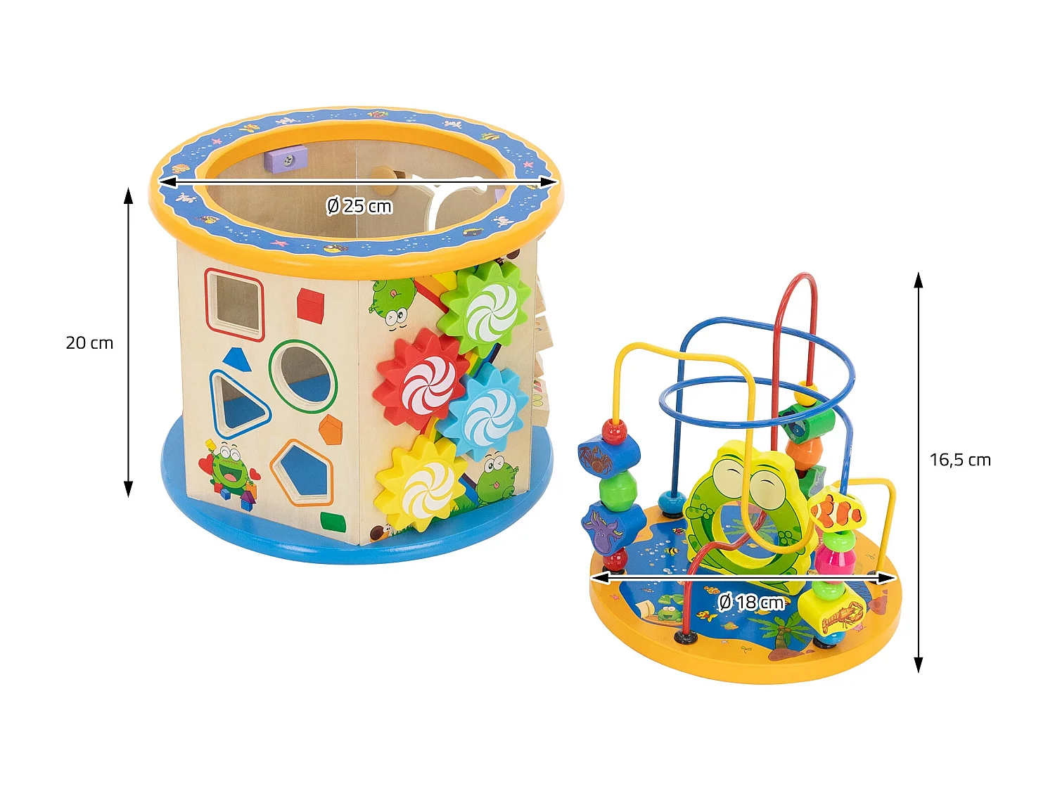 Cubos de madera 8 en 1 para desarrollar habilidades motoras, juguetes para niños, cubos de actividades educativas