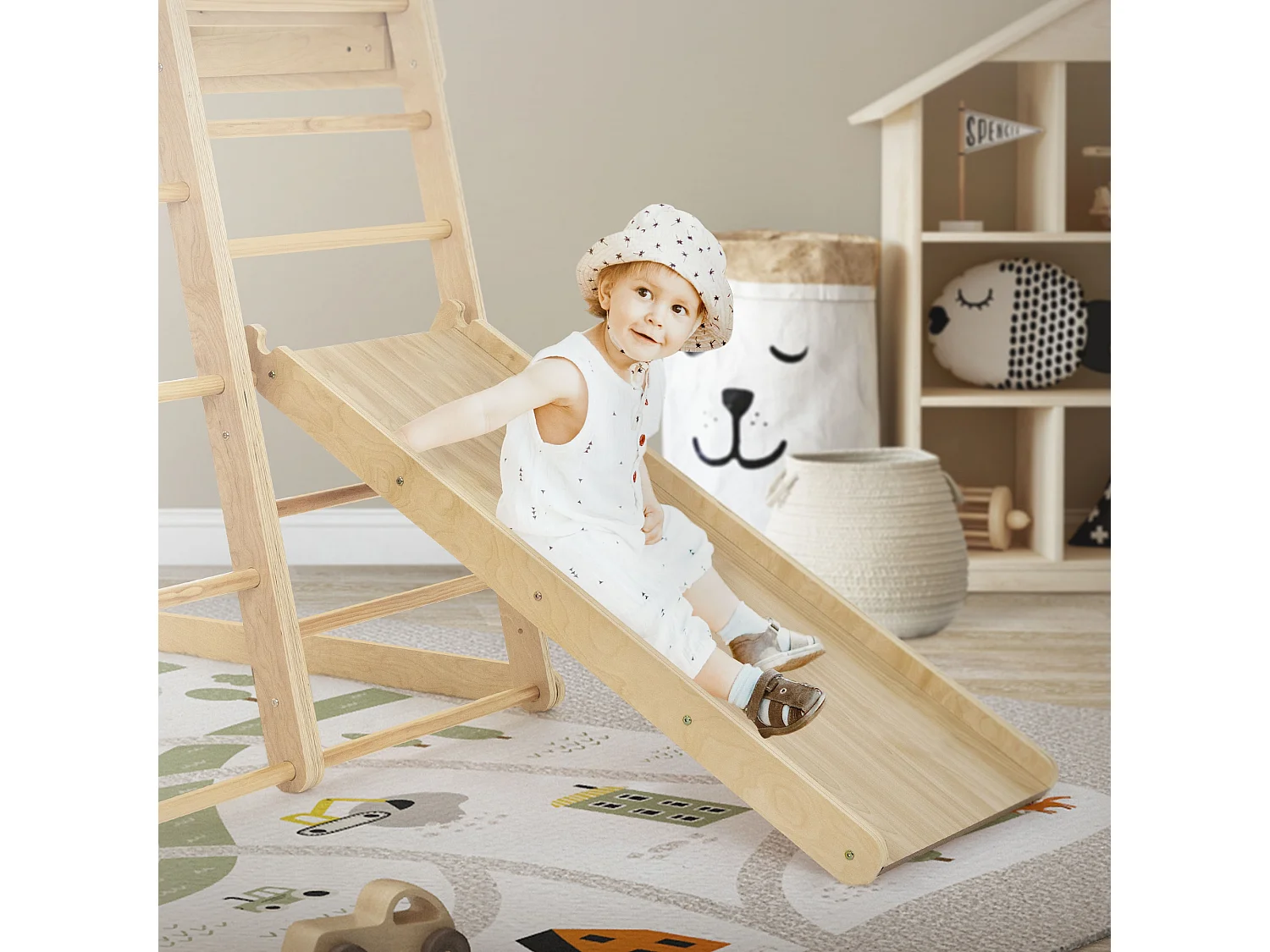 Juego de 6 uds. Columpios y escaleras para escalada en interiores para niños de 3 a 12 años