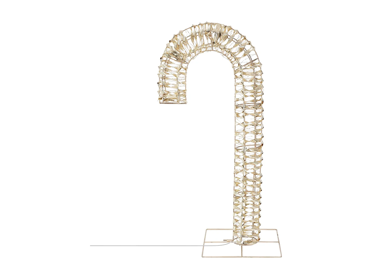 Bastone di zucchero 75 cm oro illuminazione a LED bianco caldo interno esterno