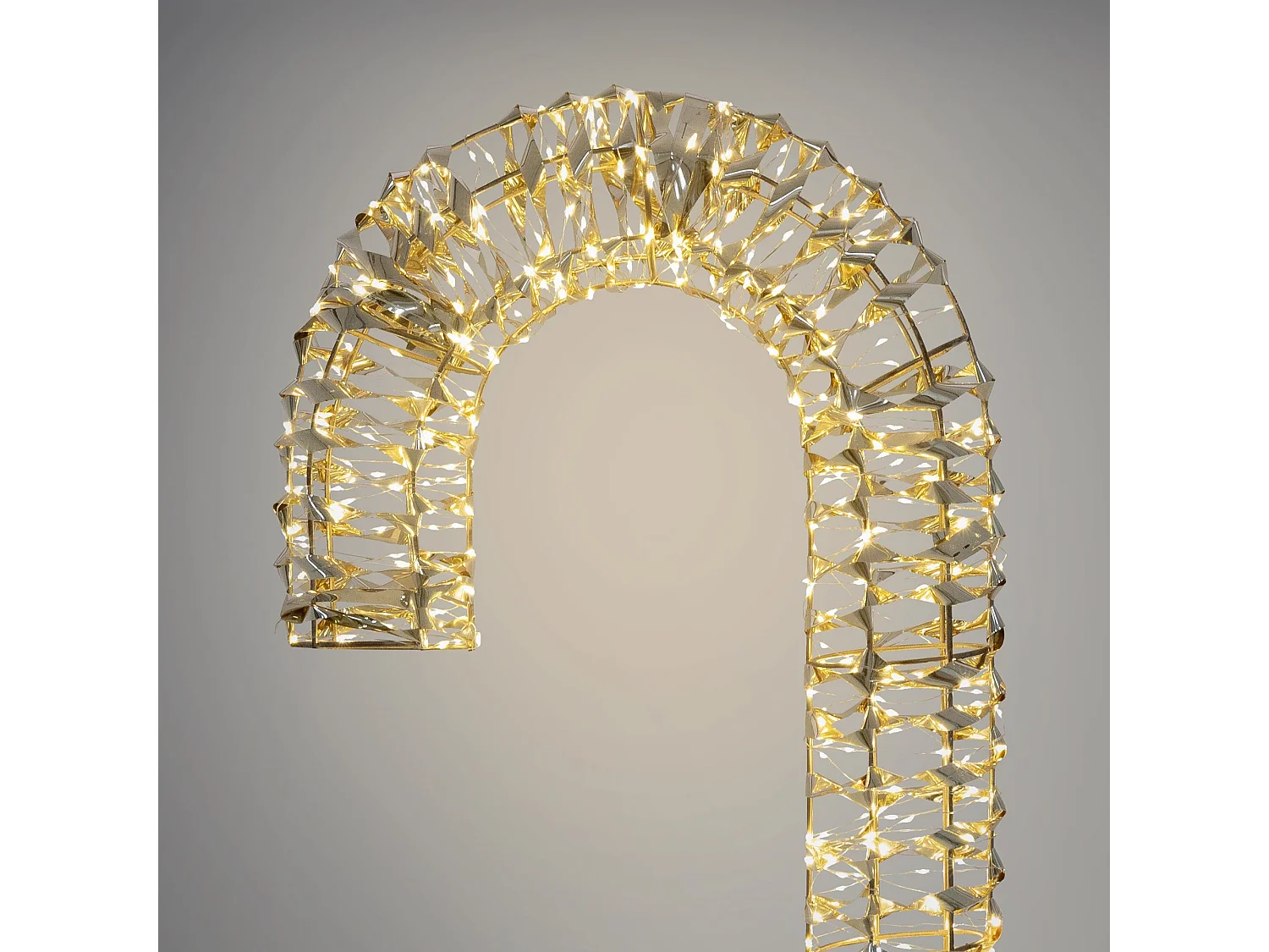 Bastone di zucchero 75 cm oro illuminazione a LED bianco caldo interno esterno