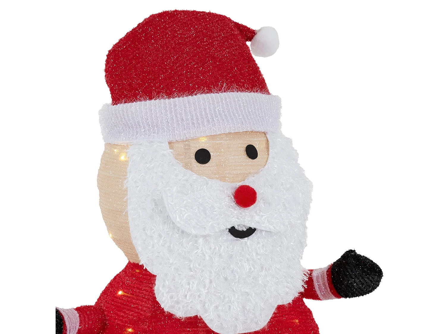 Decoración navideña Papá Noel 68 cm con luces LED figura para interior/exterior