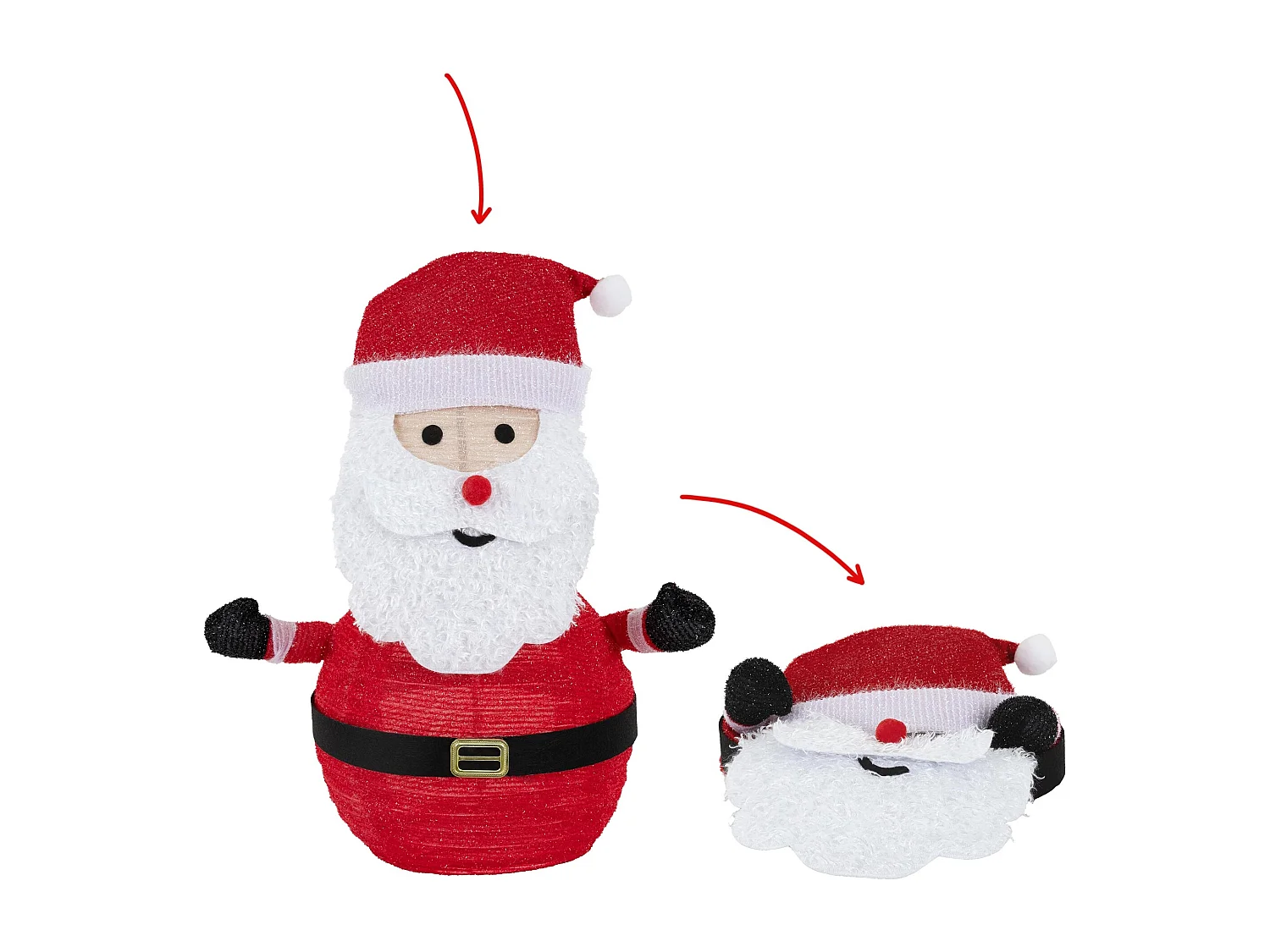 Decoración navideña Papá Noel 68 cm con luces LED figura para interior/exterior