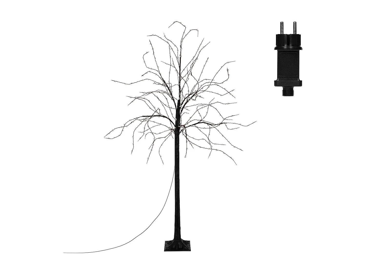 Albero decorativo di Natale luminoso 600 LED a forma di stella rami flessibili