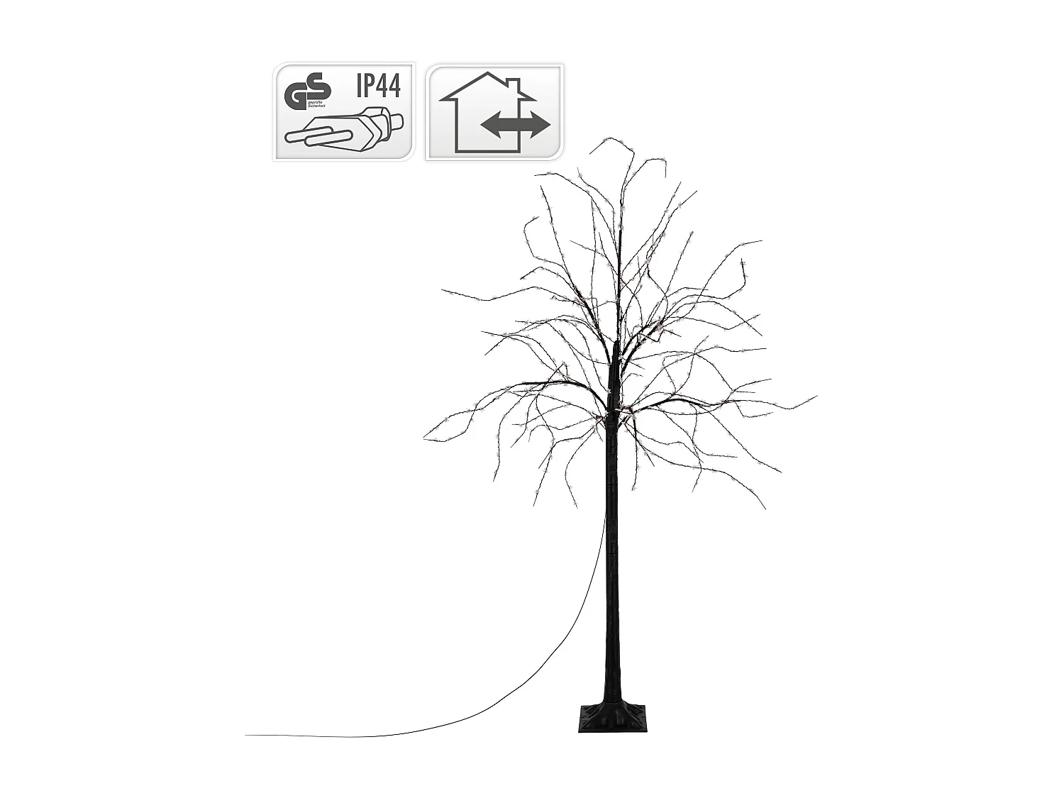 Albero decorativo di Natale luminoso 600 LED a forma di stella rami flessibili