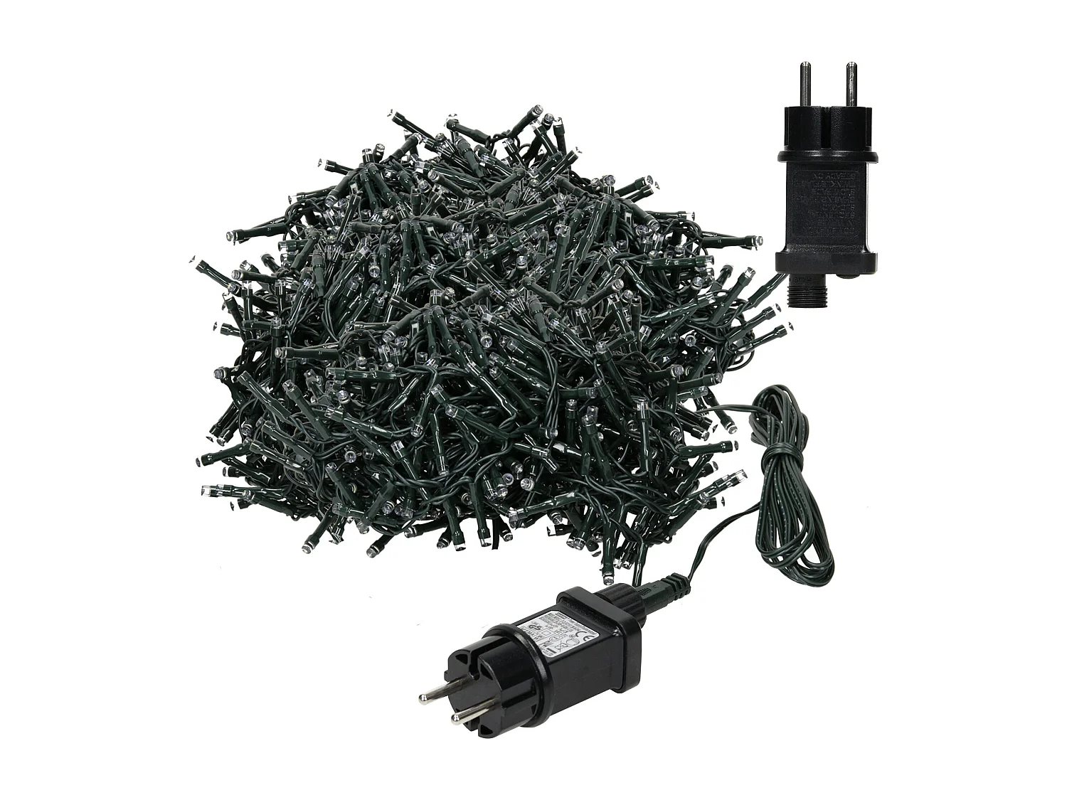 Guirlande lumineuse de Noël 800 LED cluster blanc froid intérieur/extérieur 16 m