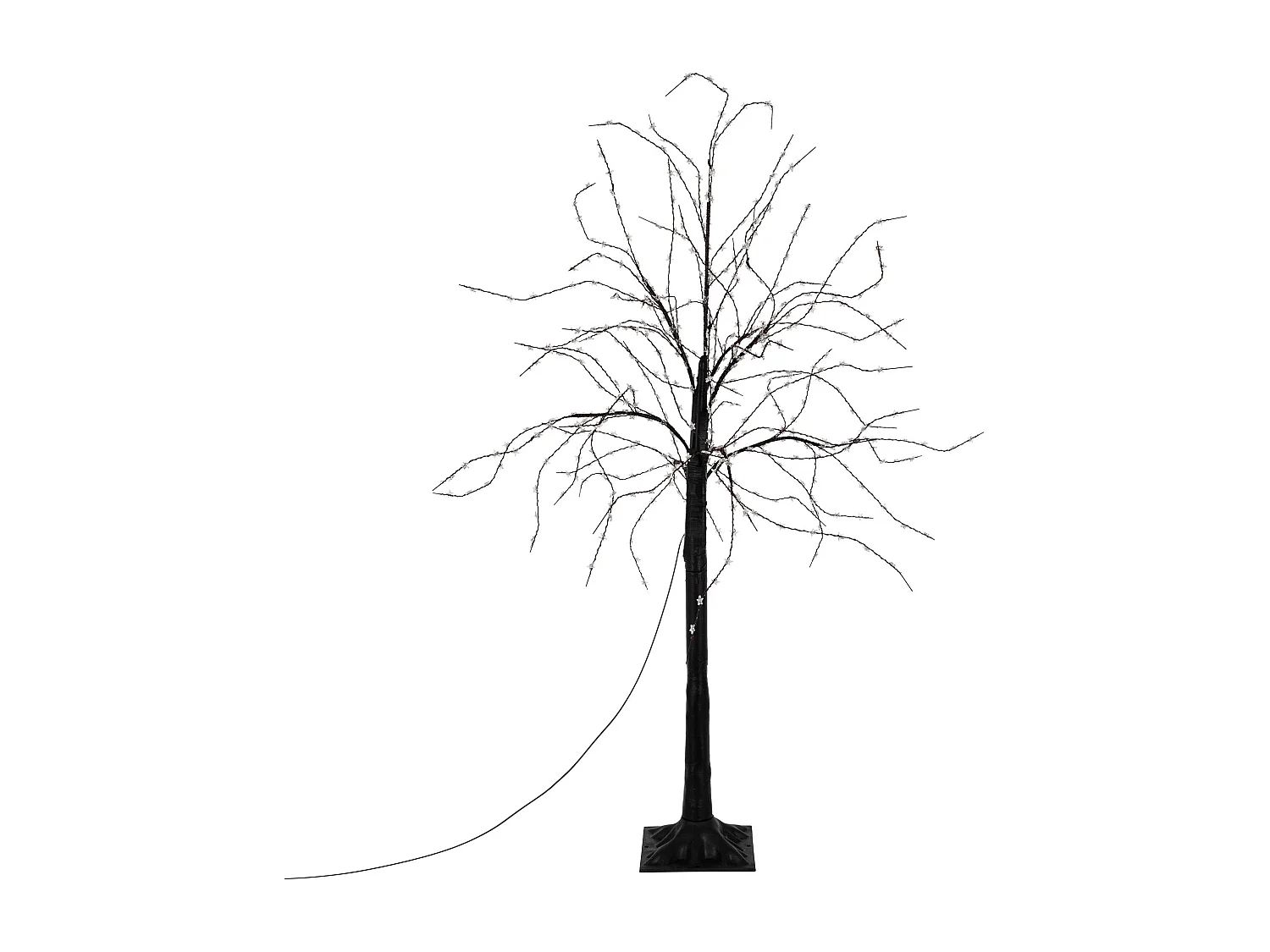 Árbol de navidad 120cm con luz LED cálida decoración para fiestas pino luminoso