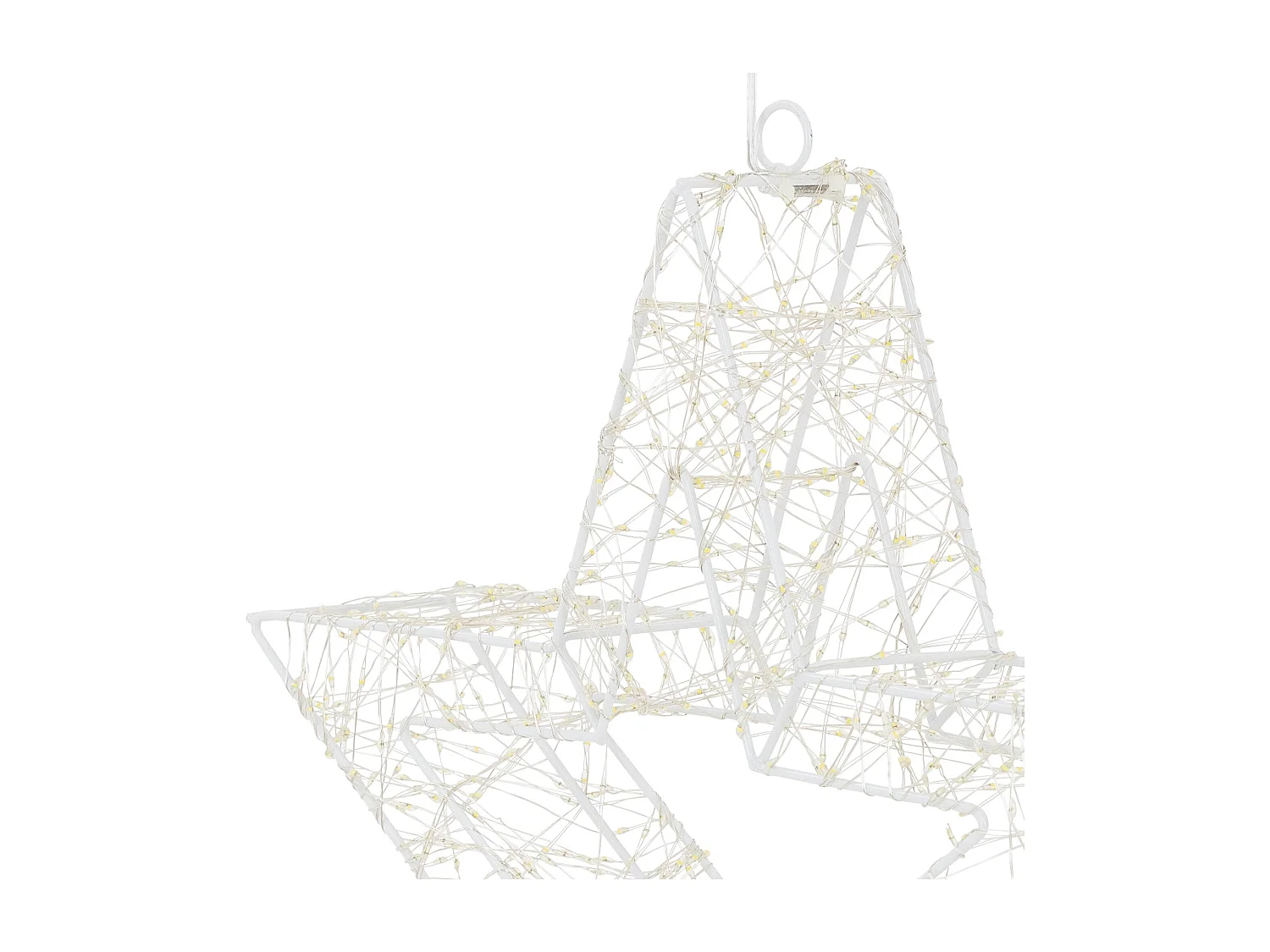 Étoile de Noël LED décoration éclairage lumineuse minuterie  IP44 blanc 50 cm