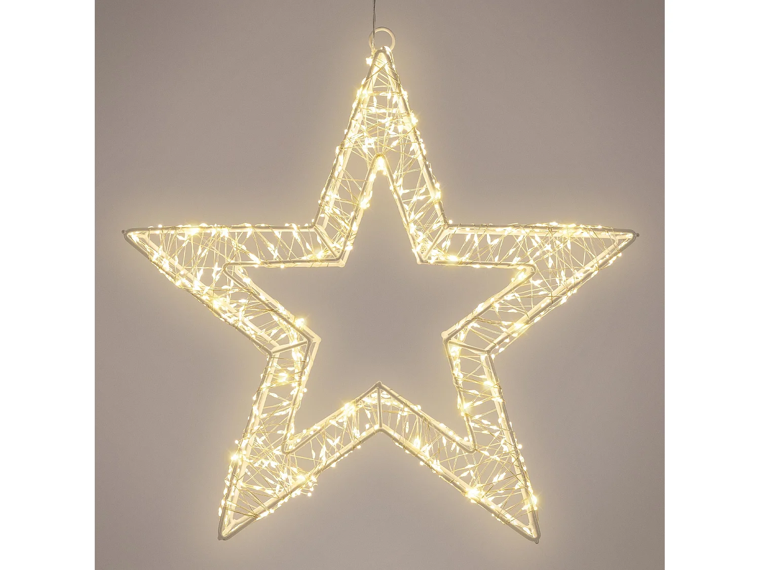 Étoile de Noël LED décoration éclairage lumineuse minuterie  IP44 blanc 50 cm