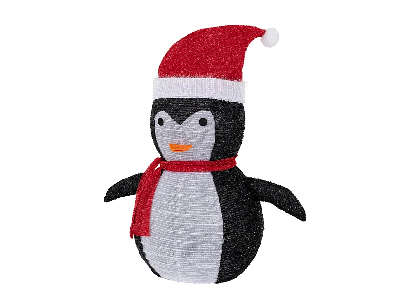 Decoración navideña pingüino 68 cm con luces LED figura para interior/exterior