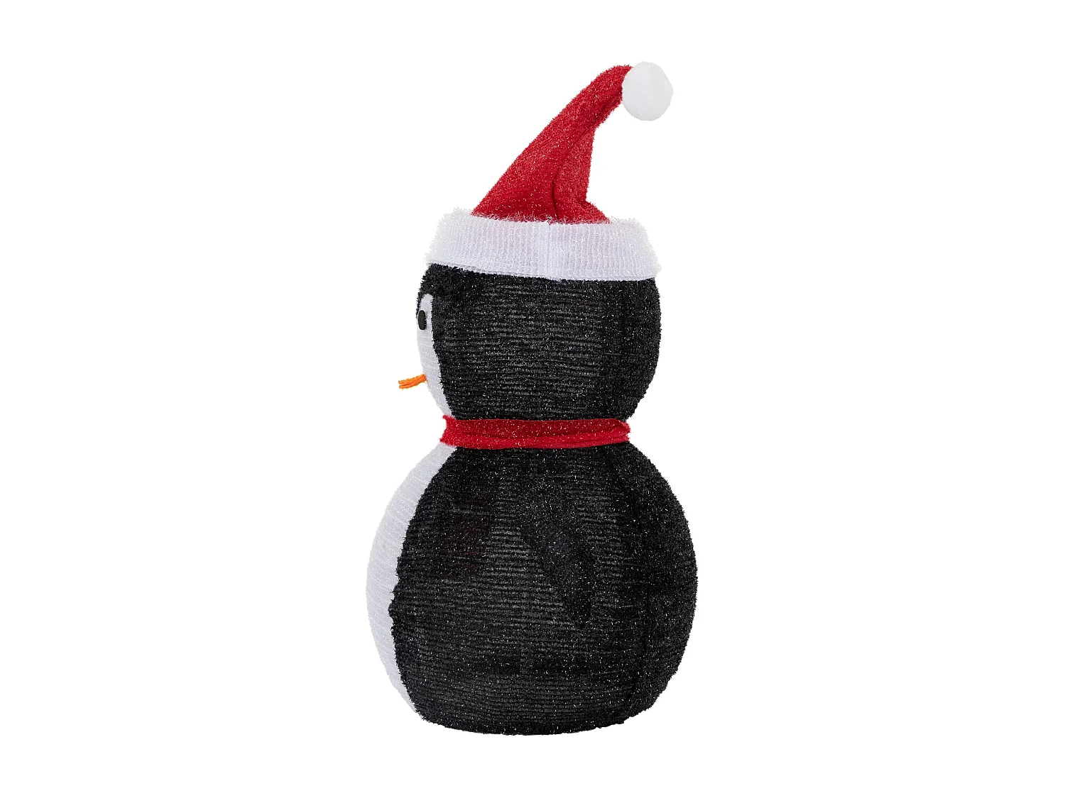 Pinguino di Natale LED con cappello e sciarpa 68 cm figurina giardino d'inverno