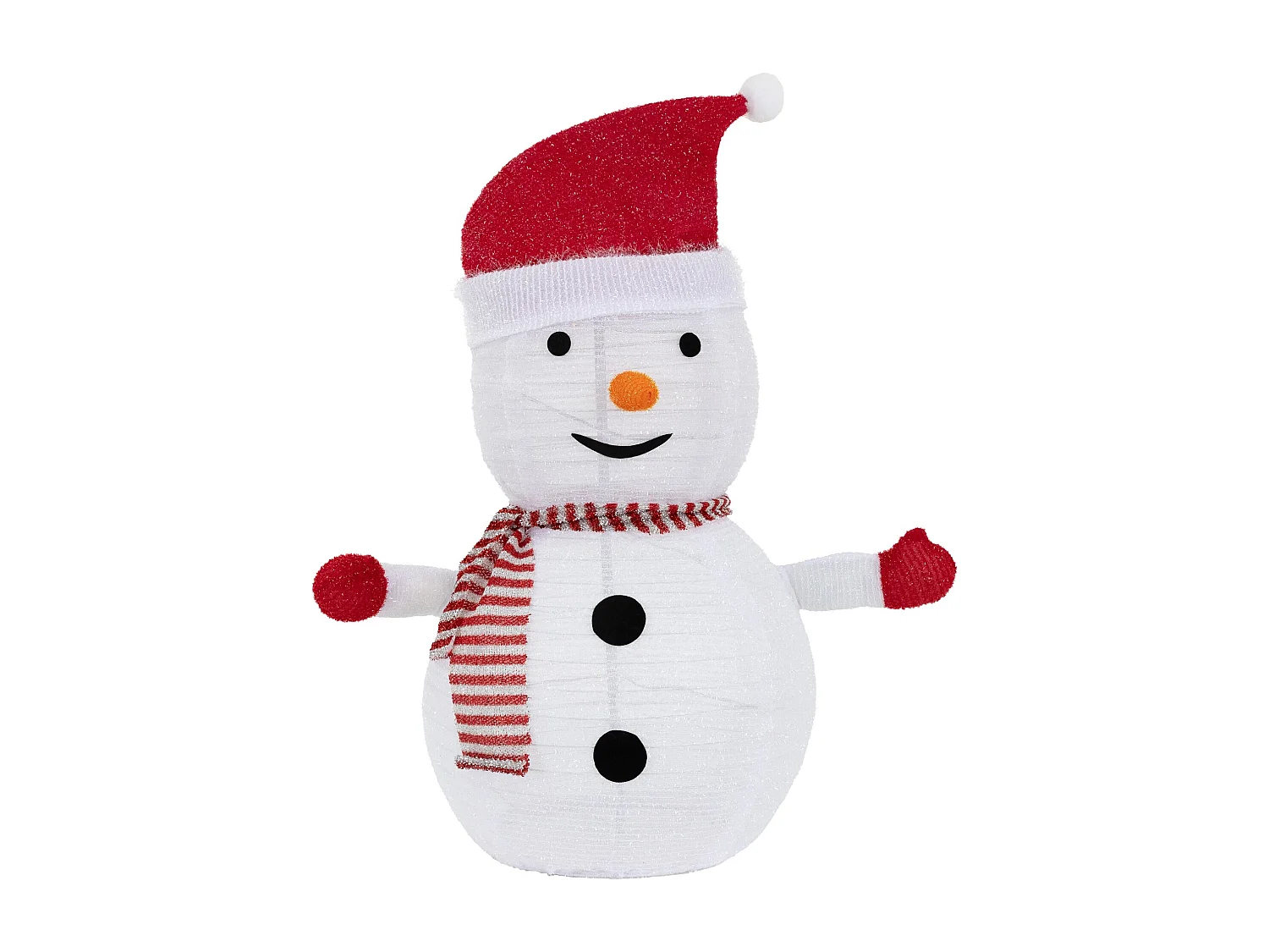 Weihnachtsschneemann Nachtlicht beleuchtet 30 LED faltbar Weihnachtsdeko 68 cm