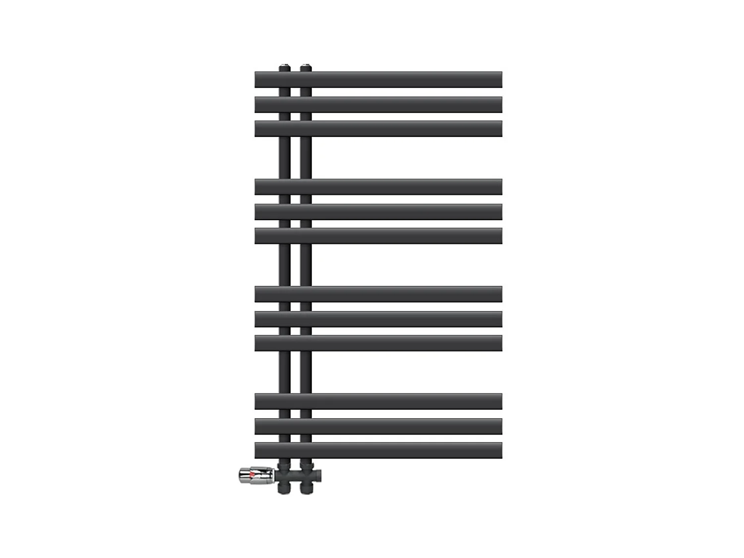 Radiador de baño toallero antracita conexión suelo 60x100 cm