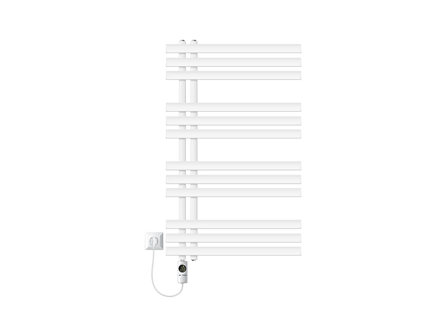 Iron EM radiateur sèche-serviettes blanc 60x100 cm au élément chauffant 300W