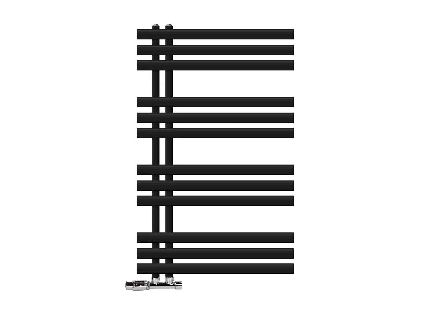 Iron EM Radiateur sèche-serviettes salle de bain en acier noir mat 600x1000 mm