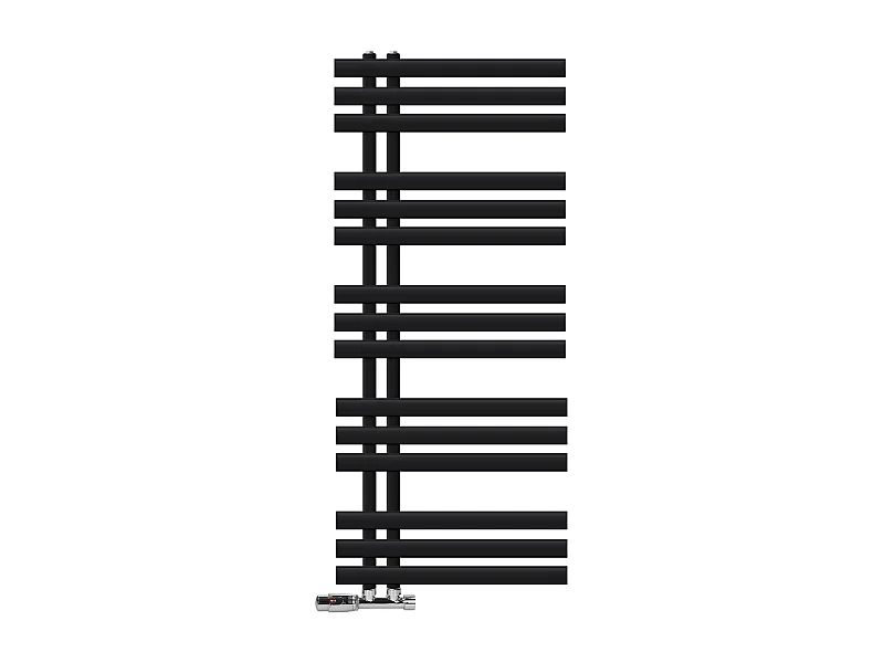 Iron EM Radiateur sèche-serviettes salle de bain en acier noir mat 500x1200 mm