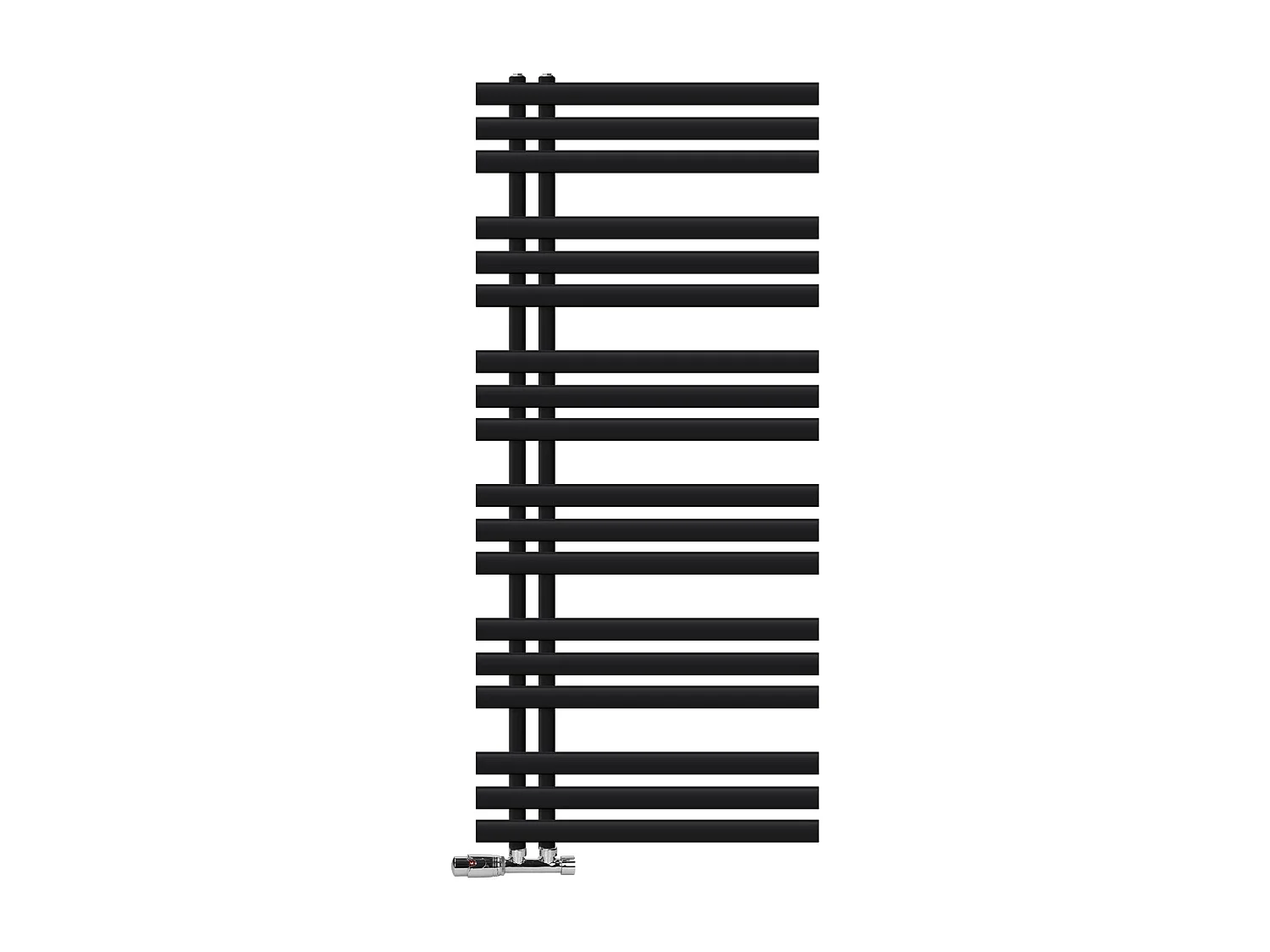 Iron EM Radiateur sèche-serviettes salle de bain en acier noir mat 600x1400 mm