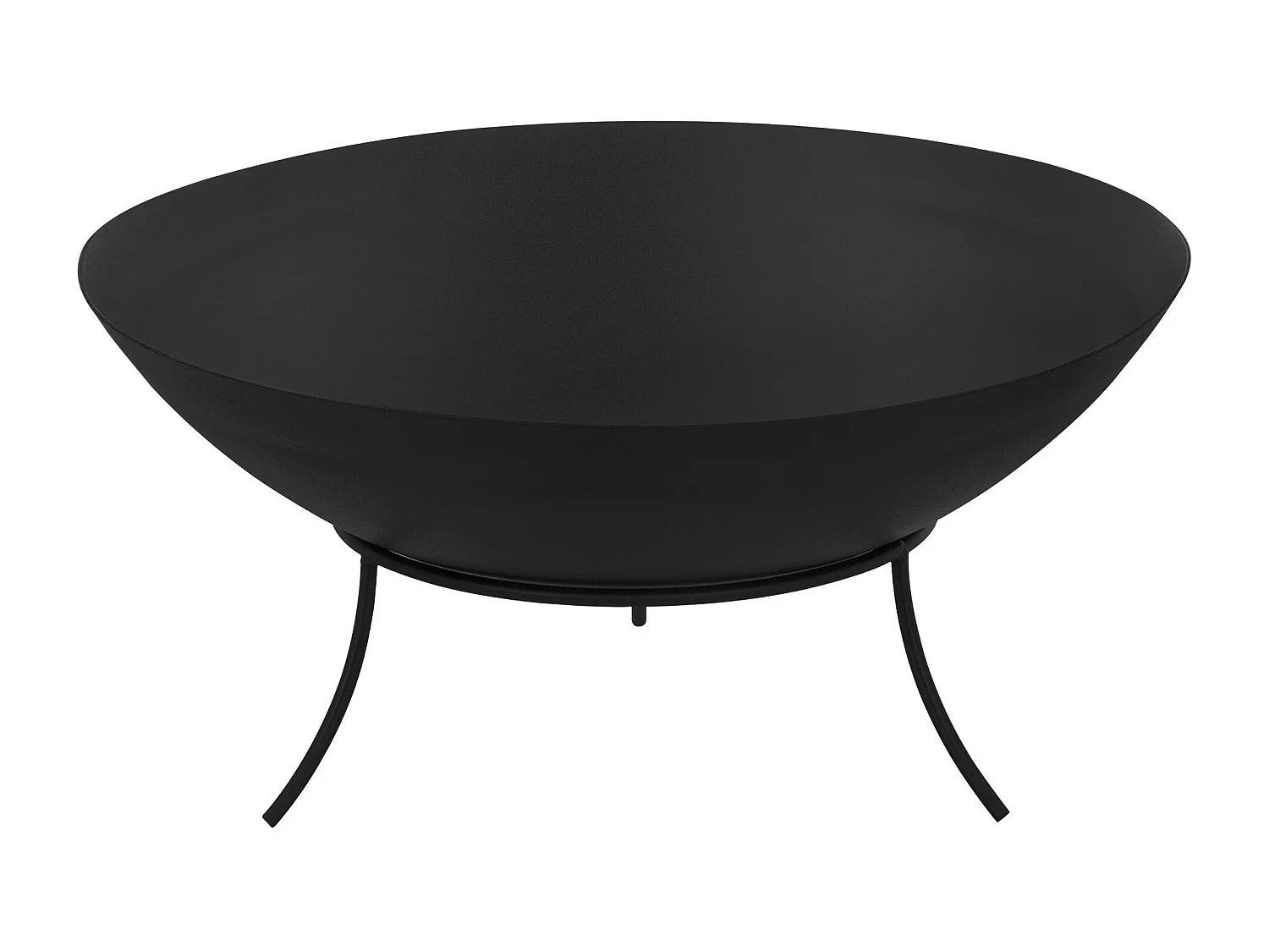 Braciere in acciaio basero nero con griglia per barbecue a 3 gambe Ø 50 x 24 cm