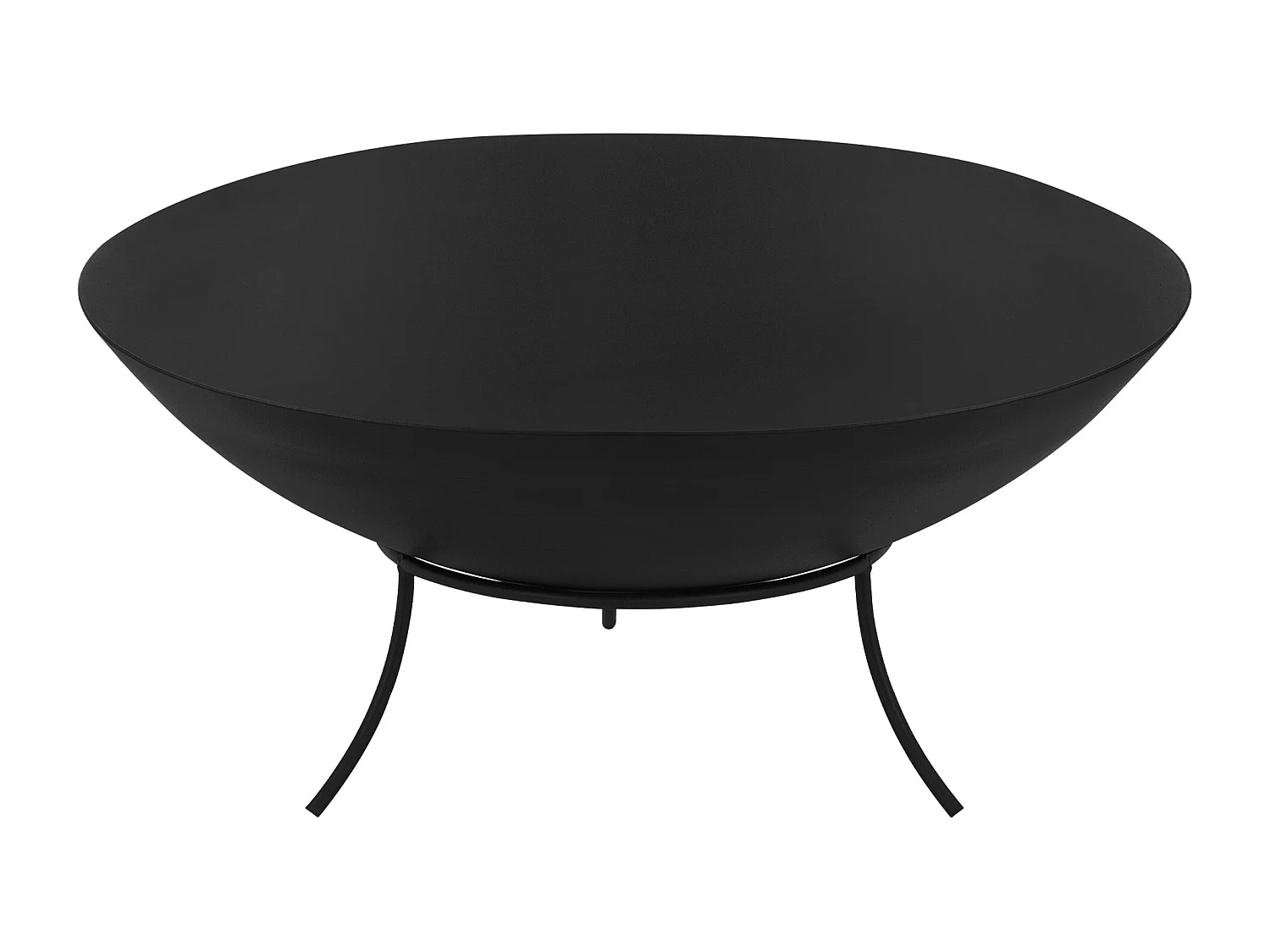 Brasero de acero basero negro con 3 patas para barbacoa Ø 55 x 24 cm