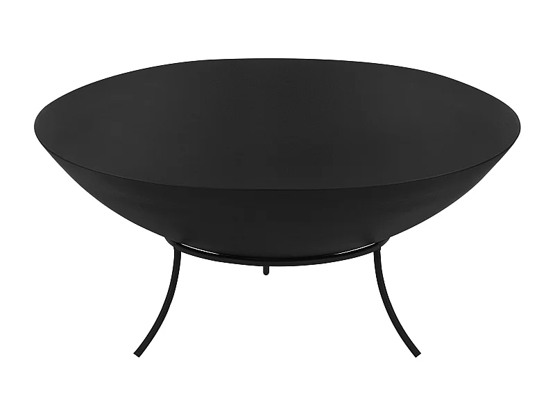 Brasero de acero basero negro con 3 patas para barbacoa Ø 55 x 24 cm