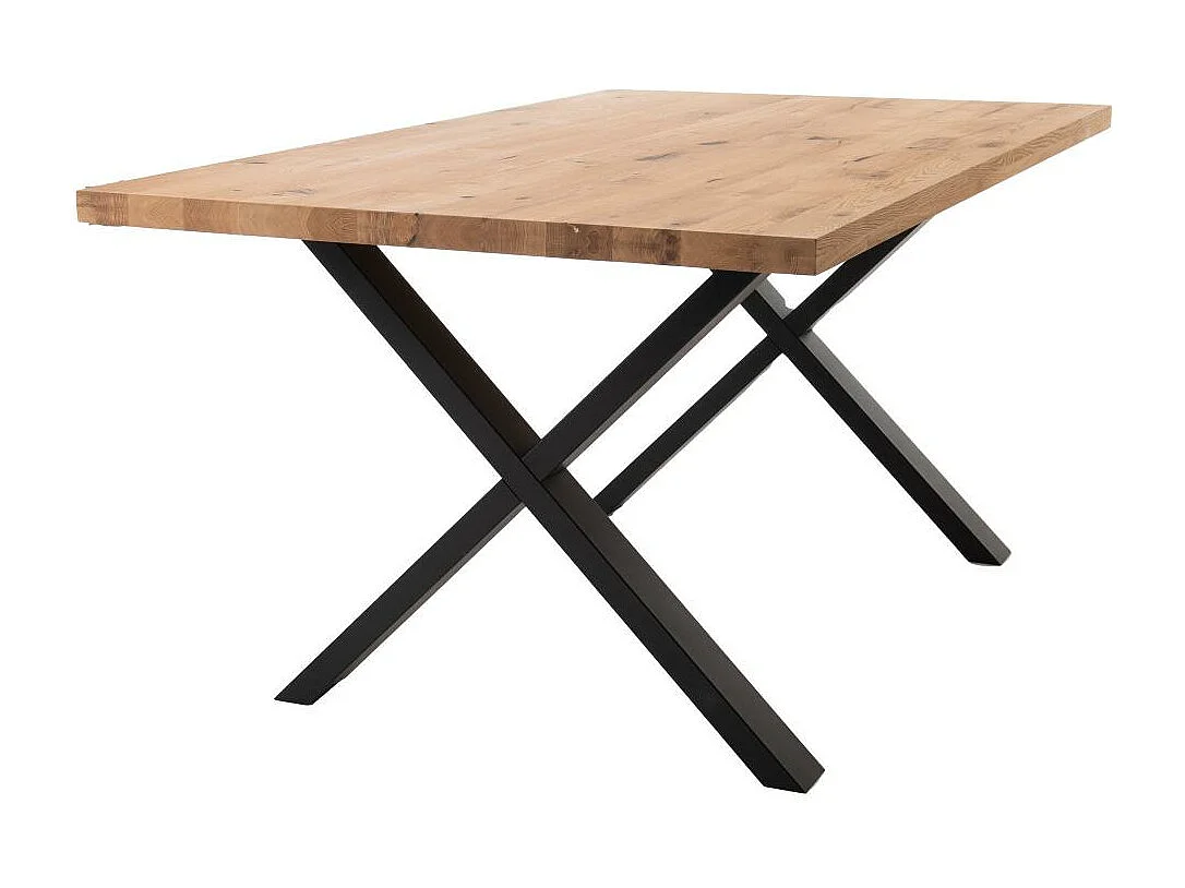 Table X droit 180 cm en chêne