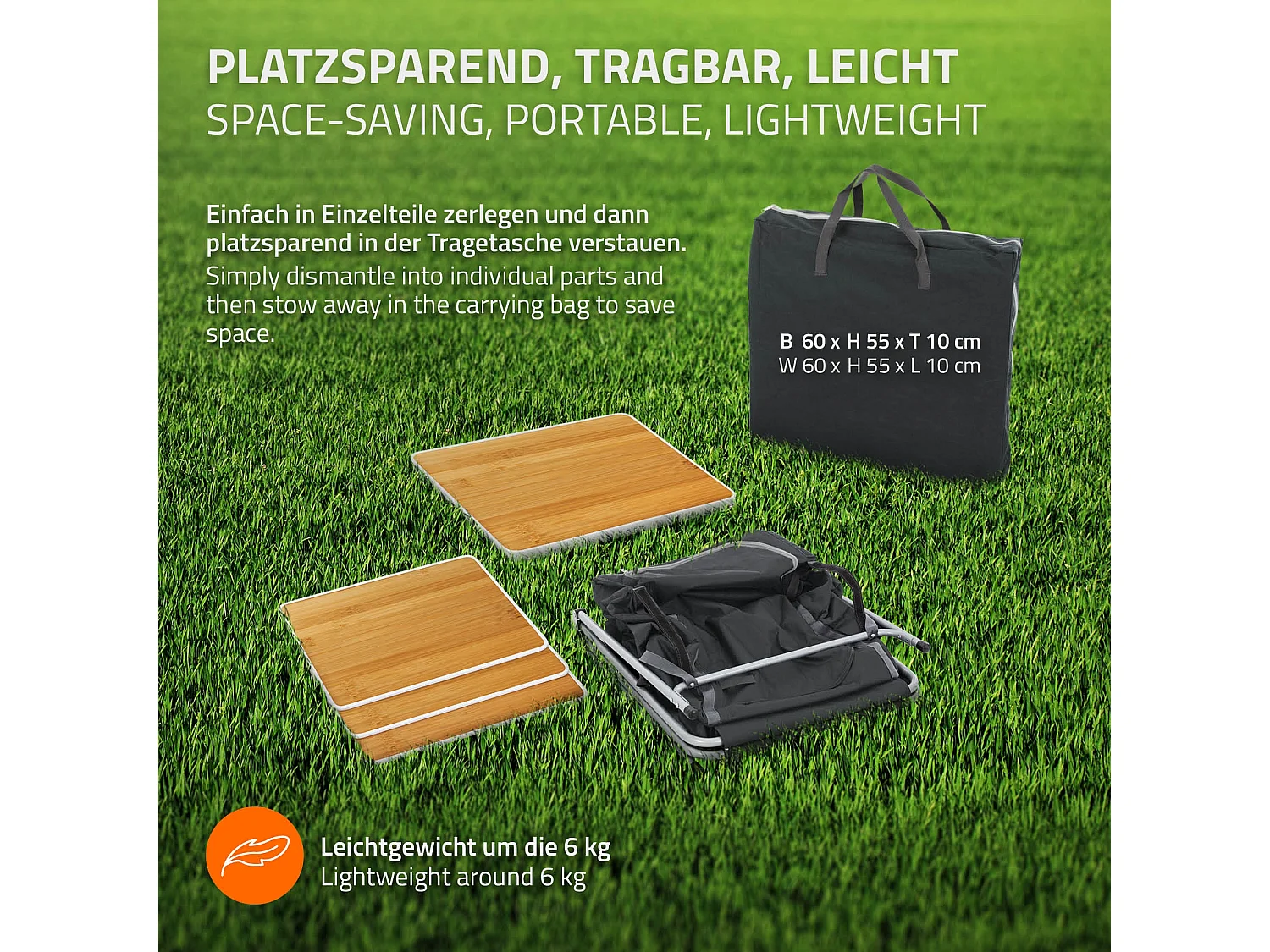 Armoire de camping pliable polyvalente chariot de service et voyage avec table