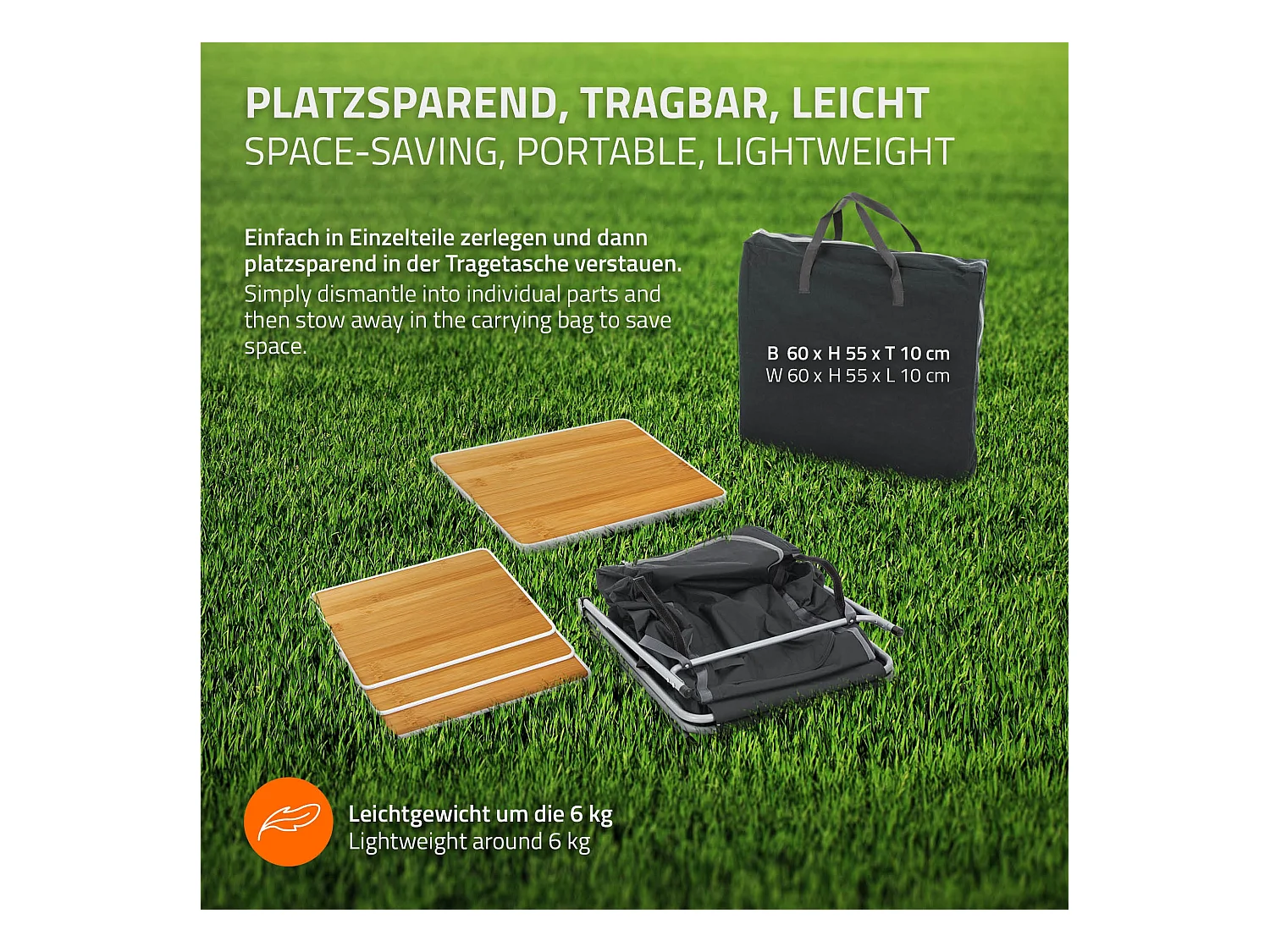 Armoire de camping pliable polyvalente chariot de service et voyage avec table