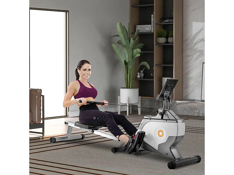 Rameur magnétique Rameur pliable avec système de serrage magnétique, moniteur LED (ne comprend pas le PAD)