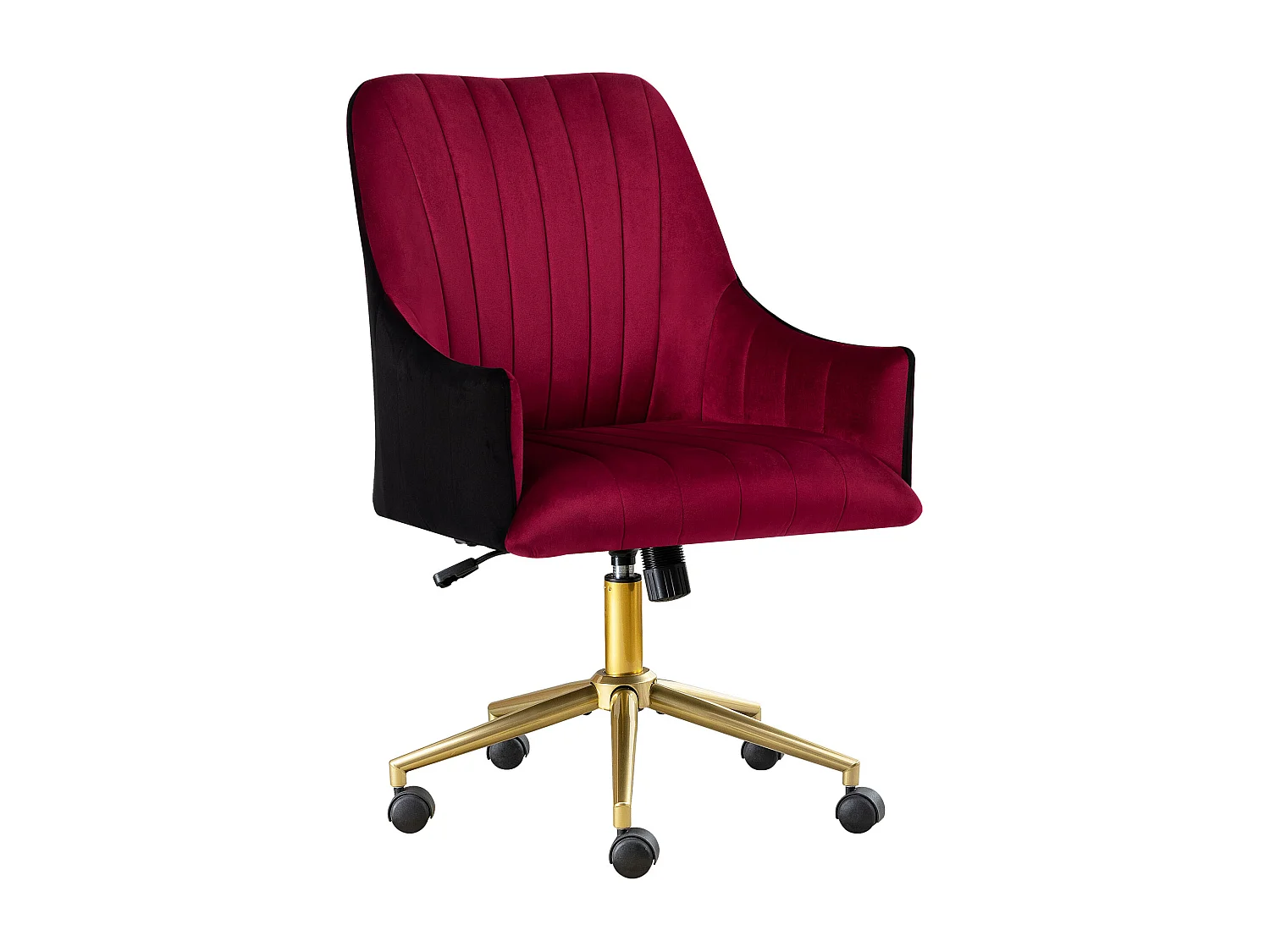 Chaise de bureau pivotante réglable en hauteur Chaise de bureau en velours Chaise de maquillage avec roulettes, fauteuil Chaise en velours pour chambre/bureau