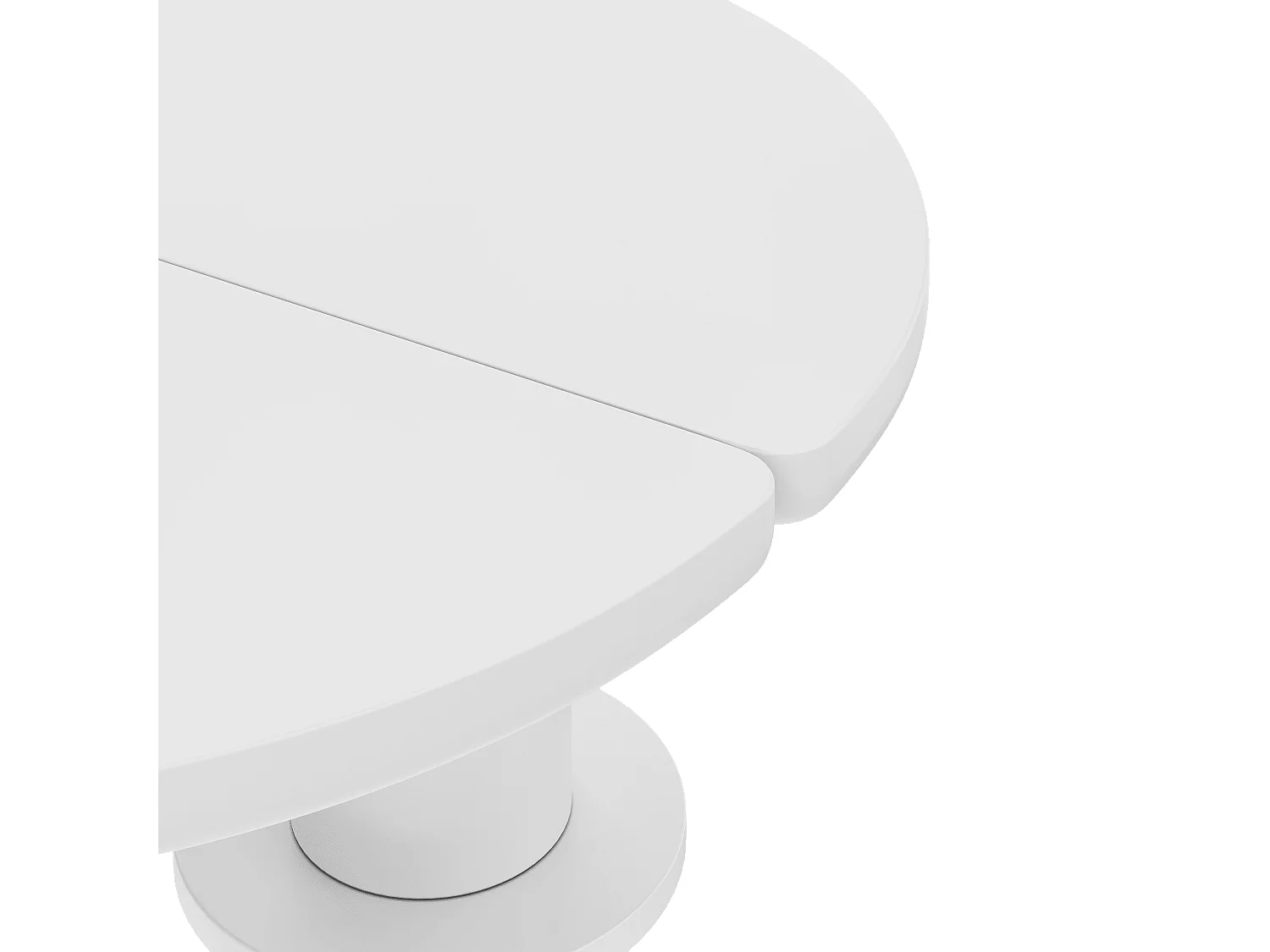 Ronde salontafel, 100 cm diameter, 40 cm hoogte, gelakt MDF blad en PVC poten