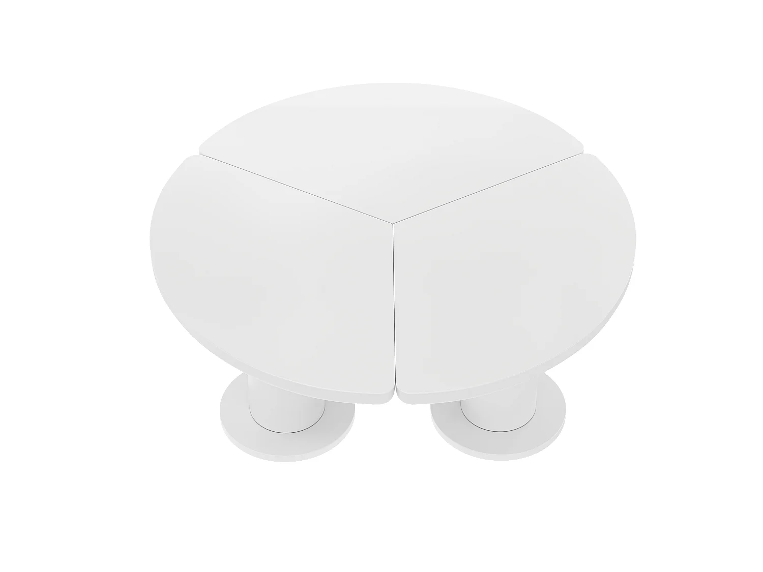 Ronde salontafel, 100 cm diameter, 40 cm hoogte, gelakt MDF blad en PVC poten