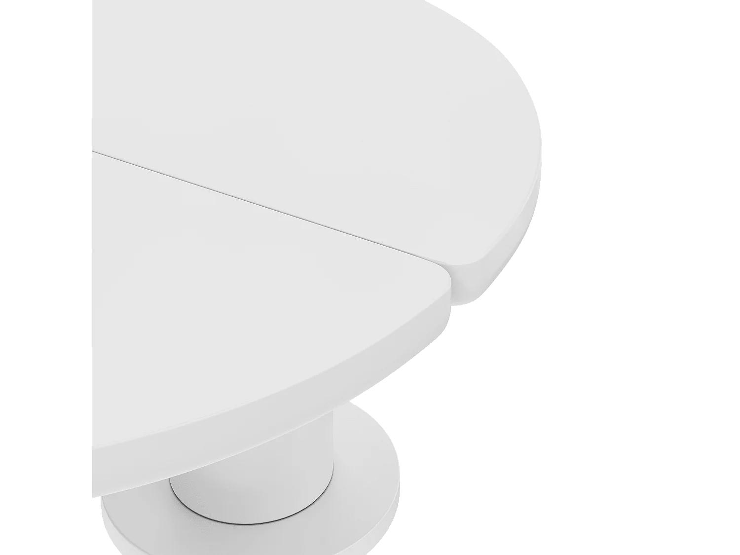 Mesa de centro redonda, diámetro 100 cm, altura 40 cm, tablero de MDF lacado y patas de PVC