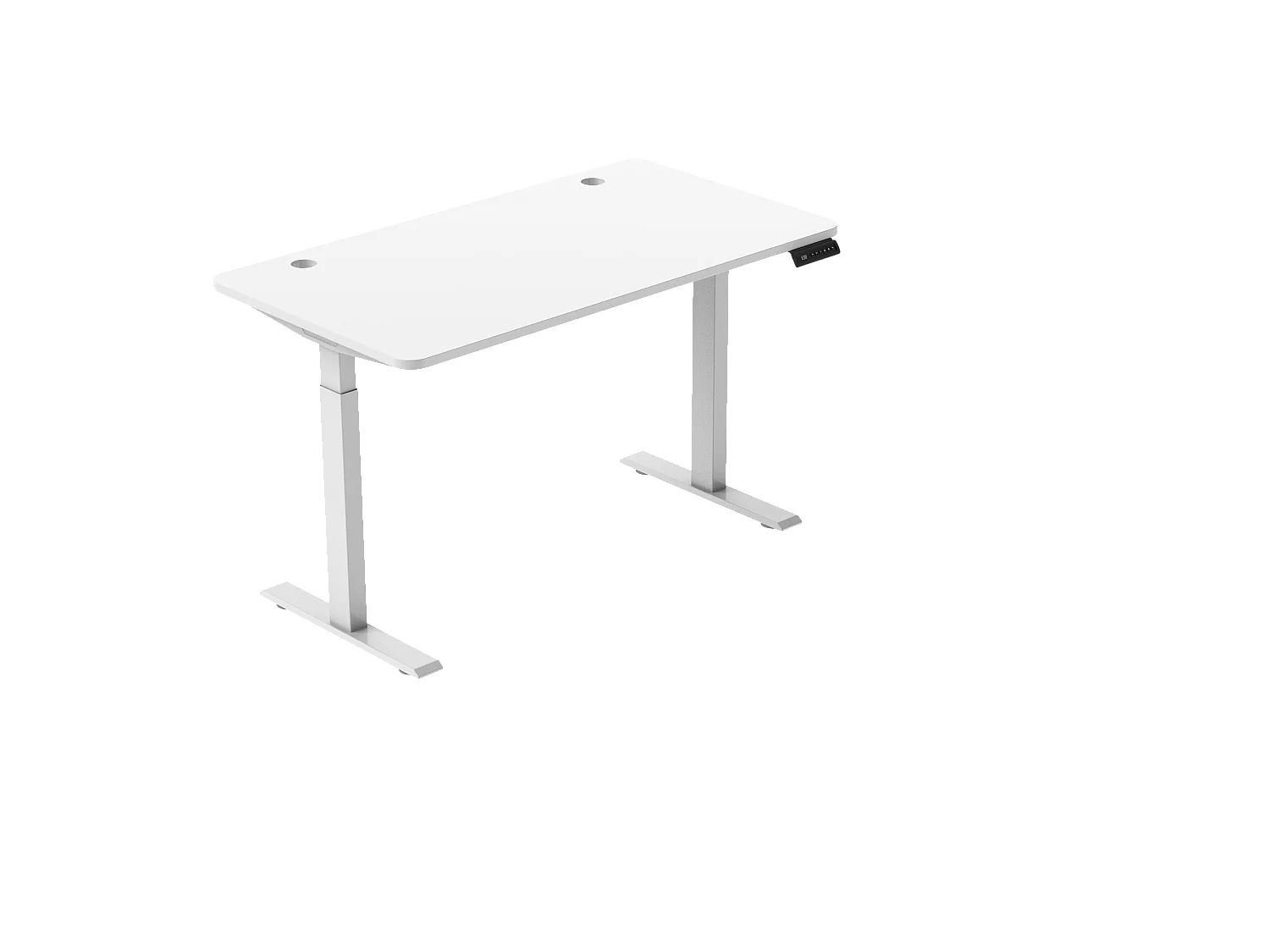 Mesa de pé ajustável em altura para escritório em casa, motores duplos, mesa de computador elétrica de pé de 58 x 180 cm com 4 preferências de memória