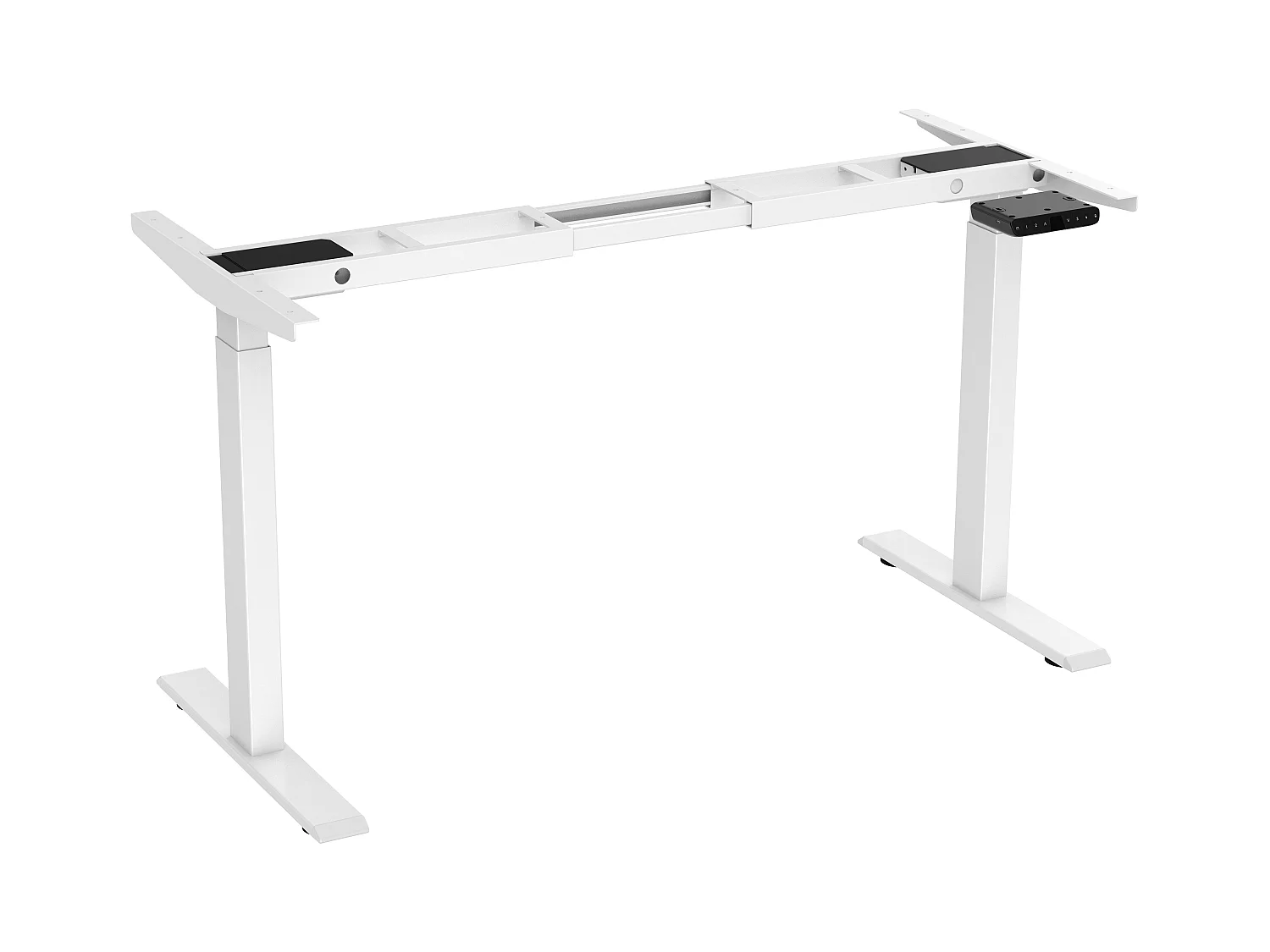 Bureau debout réglable en hauteur pour bureau à domicile, deux moteurs, bureau d'ordinateur debout électrique 58x180cm avec 4 préférences de mémoire, ports USB