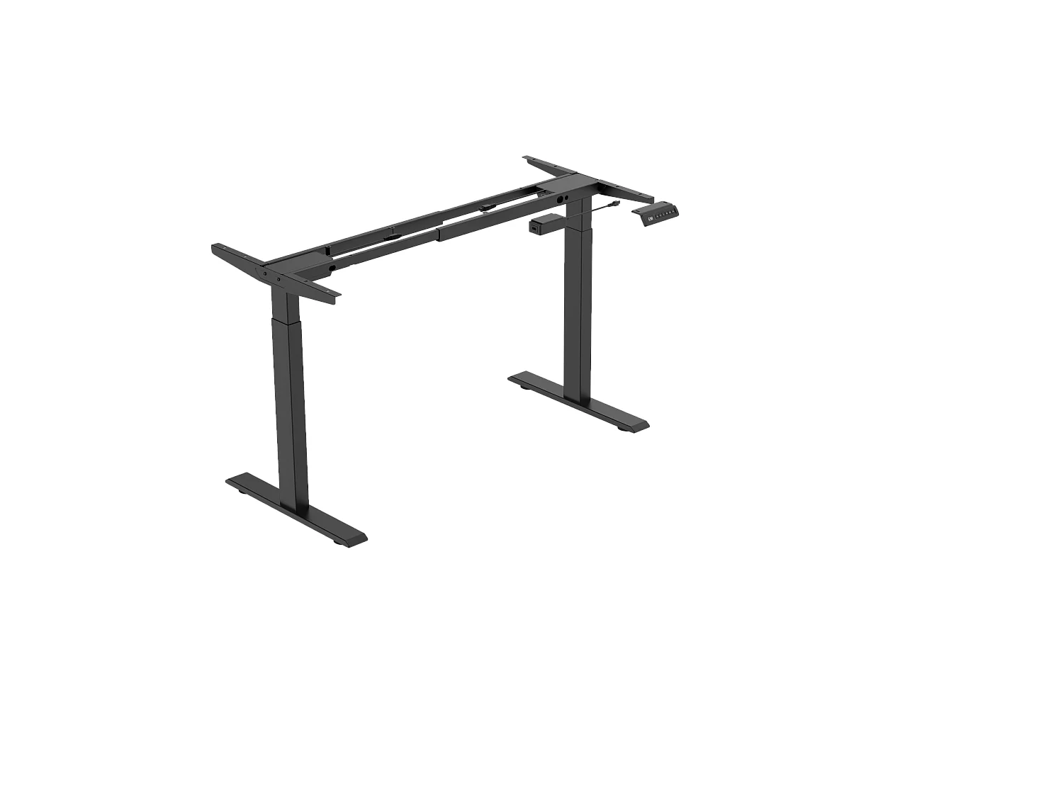 Bureau debout réglable en hauteur pour bureau à domicile, deux moteurs, bureau d'ordinateur debout électrique 58x180cm avec 4 préférences de mémoire