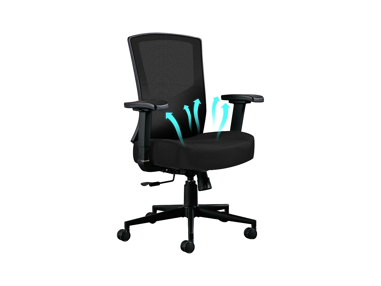 Chaise de bureau ergonomique 200 kg, chaise de bureau ergonomique à dossier haut, chaise pivotante avec support lombaire réglable 2D, chaise d'ordinateur à bascule à 105 °, chaise en maille