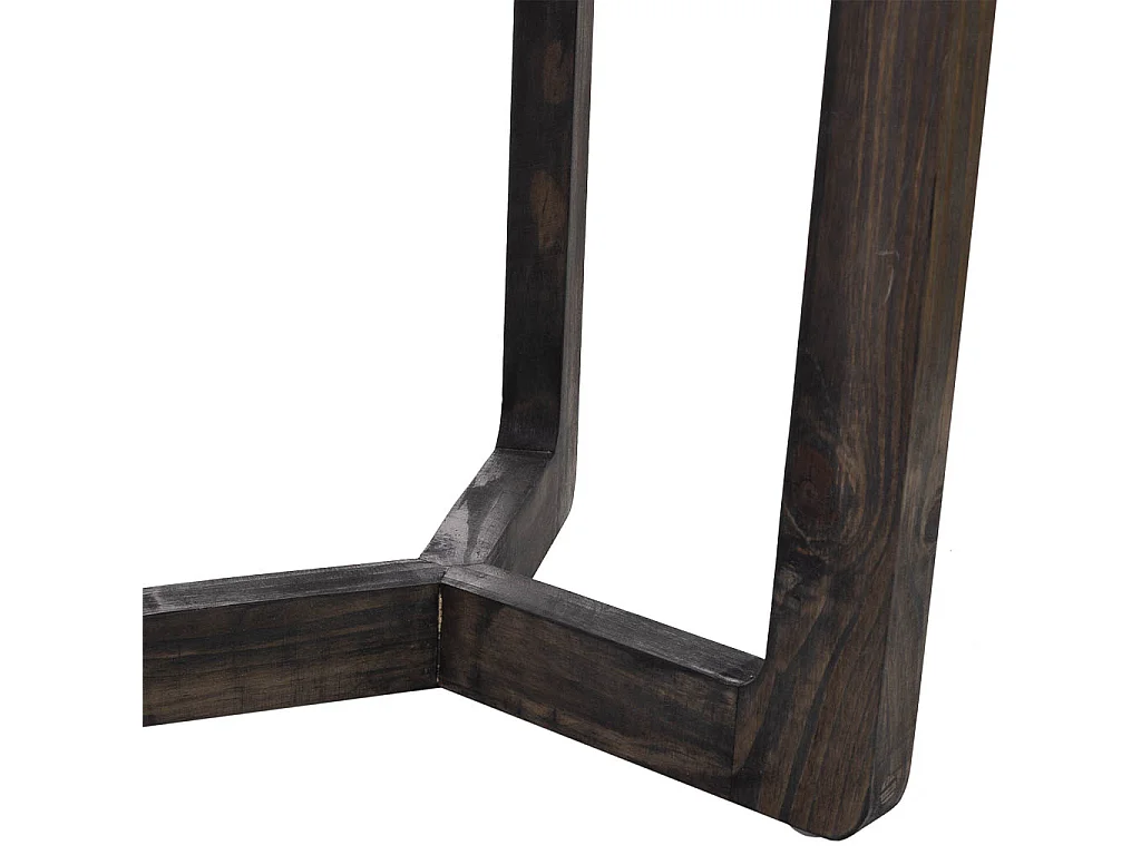 Table d'appoint en bois et capiz marron d40x45h cm