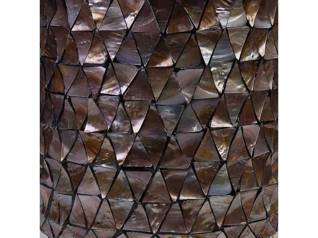 Tavolino in legno e madreperla marrone D40x51/7