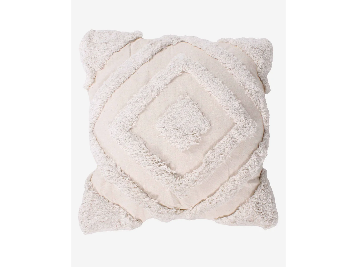 Cuscino quadrato in lino a rombi