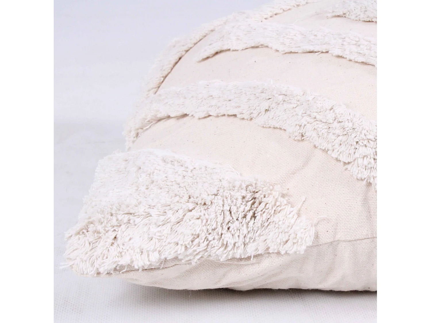 Cuscino quadrato in lino a rombi