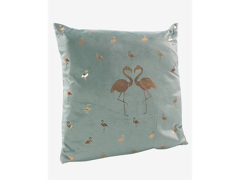 Cuscino imbottito in velluto Fenicotteri