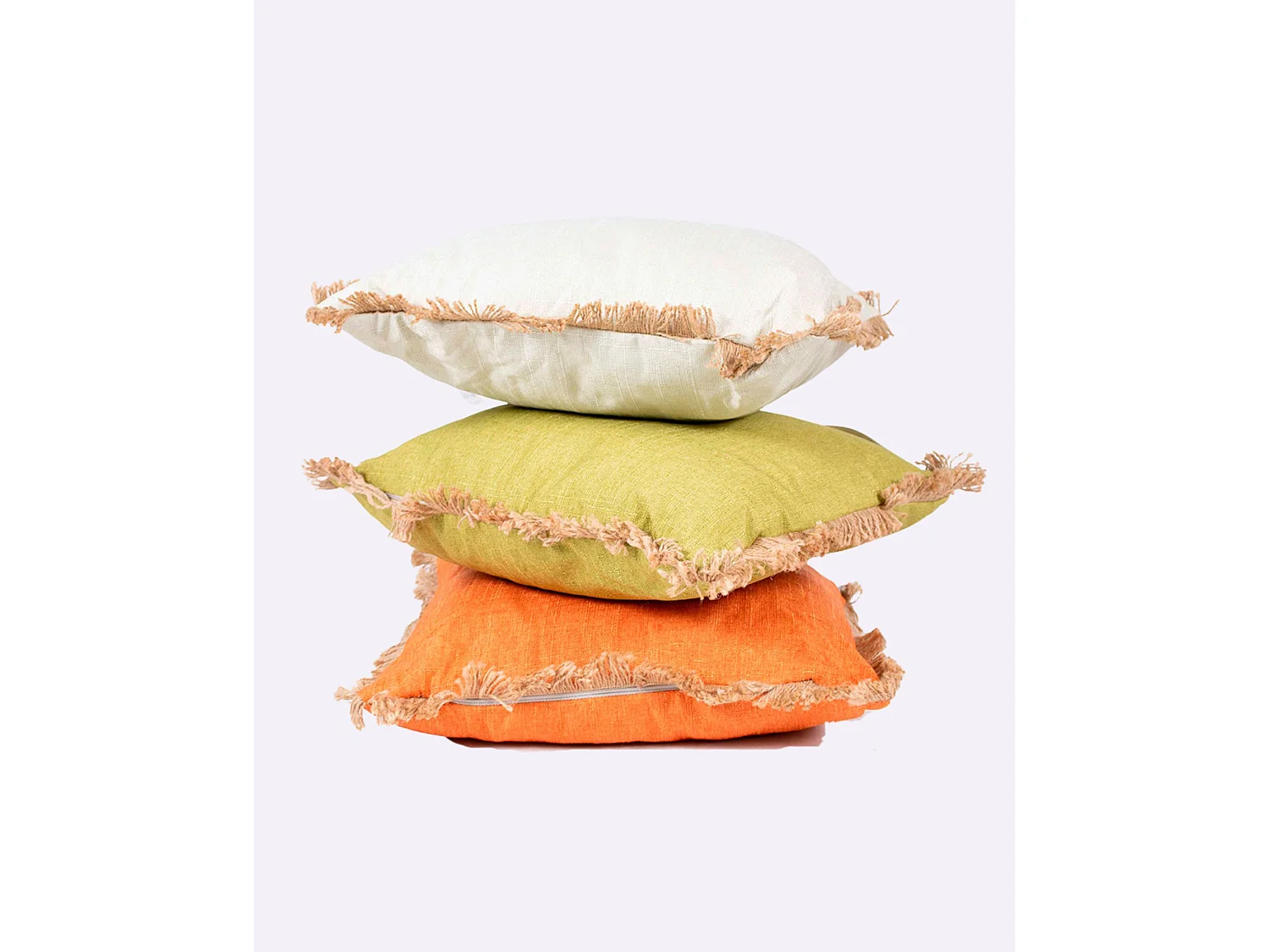 Cuscino in cotone crema 45x45 cm