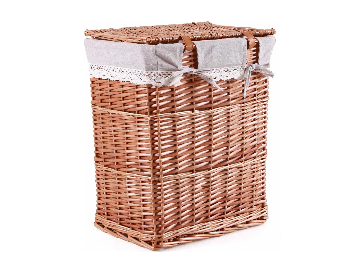 Set di 2 portabiancheria in vimini bollino "Laundry"