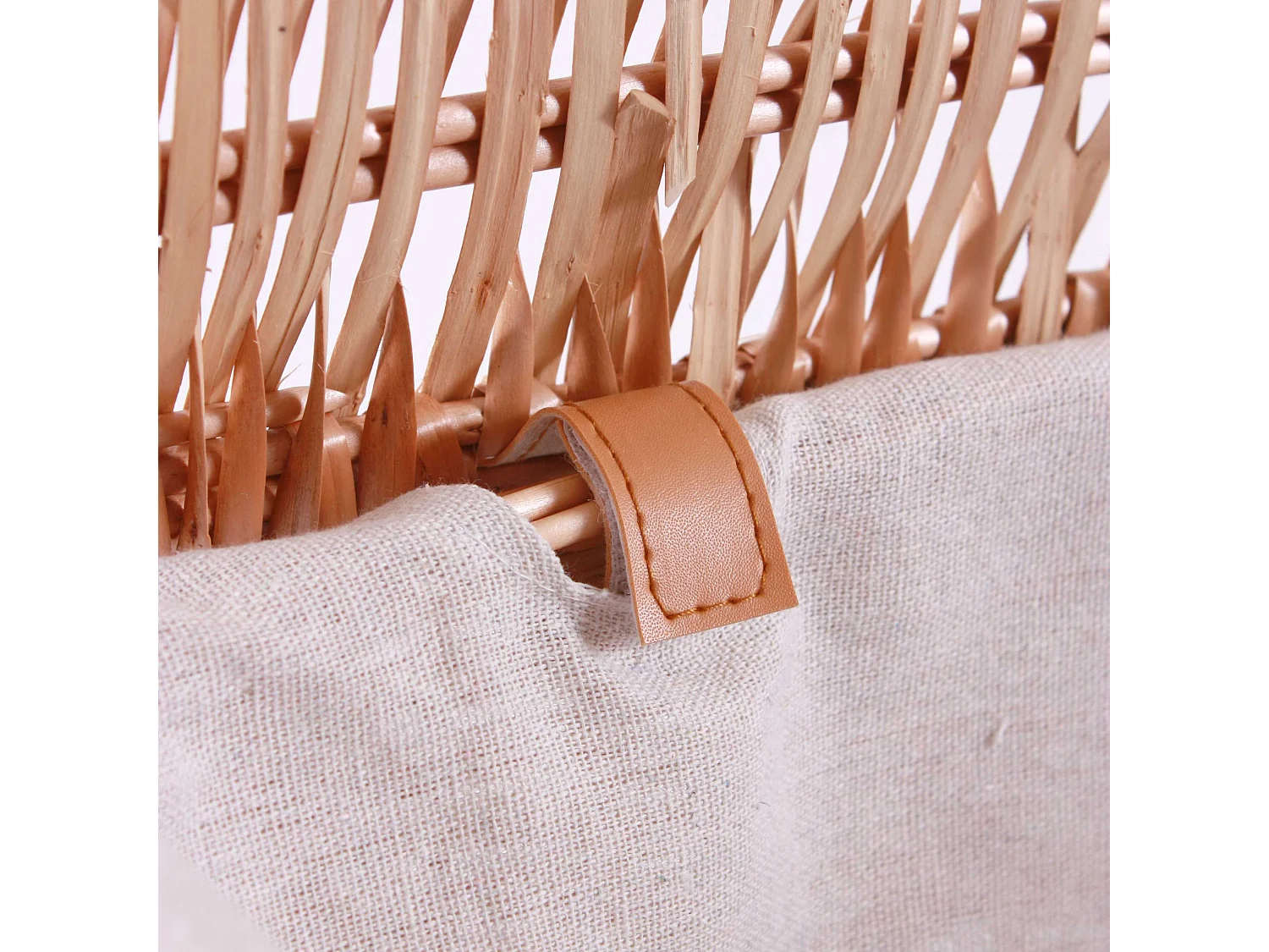 Set di 2 portabiancheria in vimini bollino "Laundry"