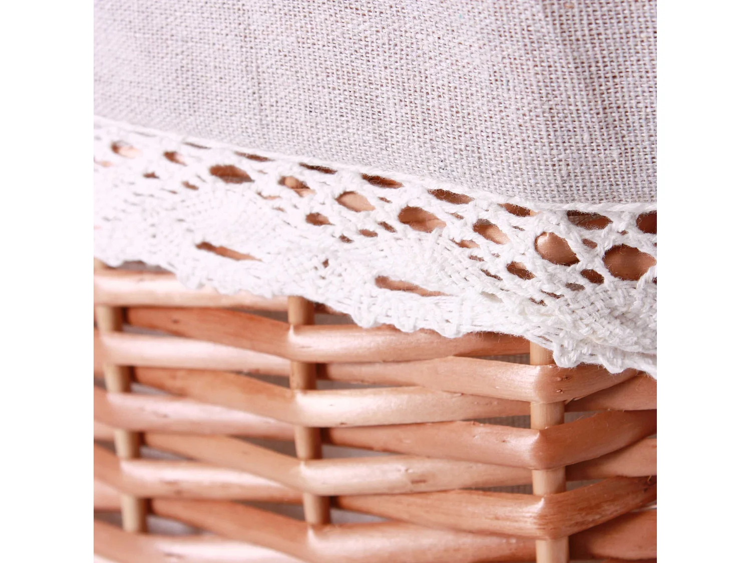 Set di 2 portabiancheria in vimini bollino "Laundry"