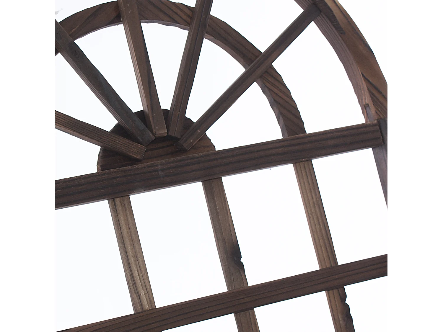 Fioriera con spalliera in abete