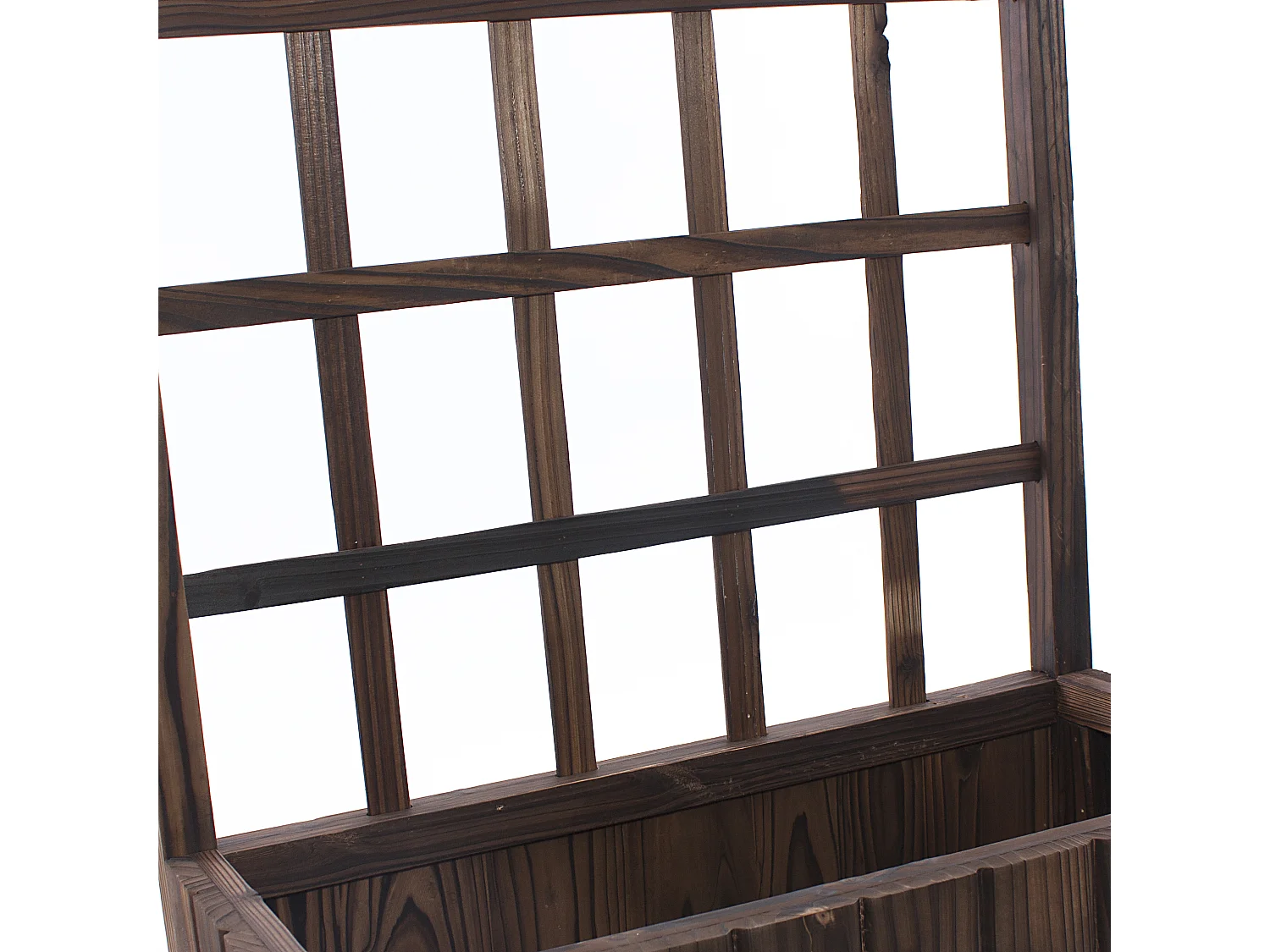 Fioriera con spalliera in abete