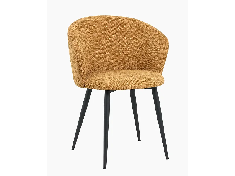 Sedia in tessuto senape "Alina"