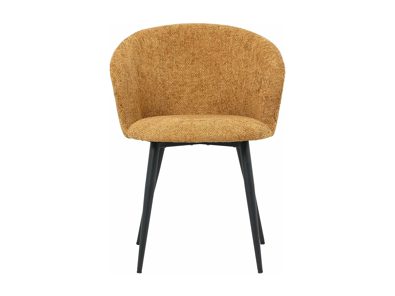 Sedia in tessuto senape "Alina"